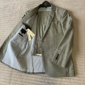 J. Crew Mens NWT Two Piece Suit Italian Wool 38S 31x32 Sleeve Button